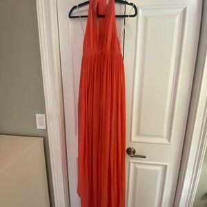 NWT Free People Orange Maxi Dress Size XS
